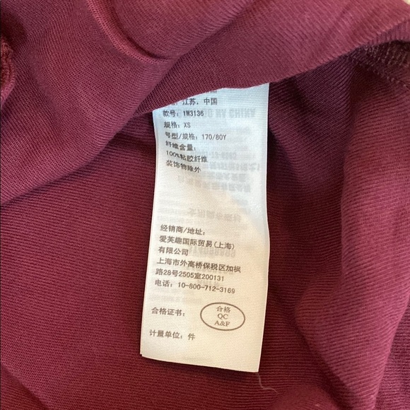 Abercrombie & Fitch Red Long Sleeve Button Down Shirt XS - Picture 5 of 9